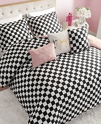 Juicy Couture Checkerboard Reversible -Pc. Comforter Set