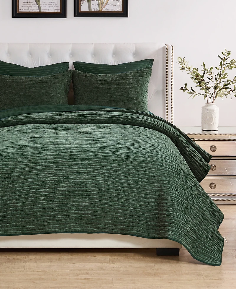 Greenland Home Fashions Velvet Crush Textured 2-Pc. Quilt Set, Twin
