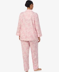 Lauren Ralph Lauren Plus Size 2-Piece Pajama Top and Pant Set