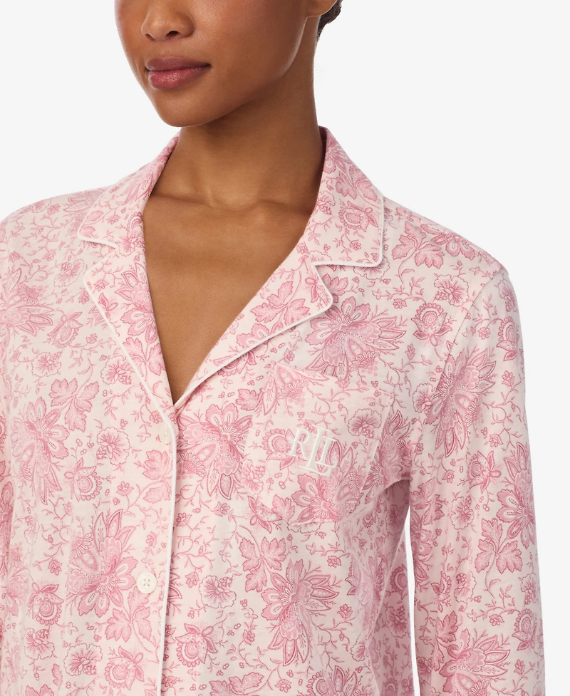 Lauren Ralph Lauren Women's 3/4-Sleeve Pajama Set