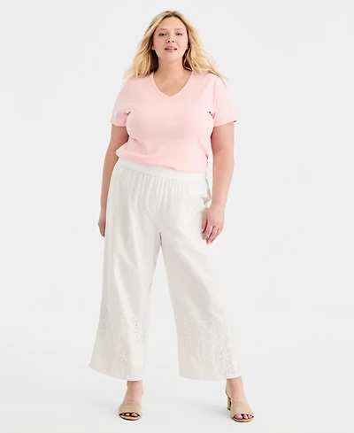 Style & Co Plus Size Patchwork Pull-On Pants
