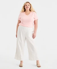 Style & Co Plus Size Patchwork Pull-On Pants