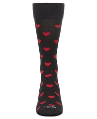 MeMoi Men's Hearts Crew Socks
