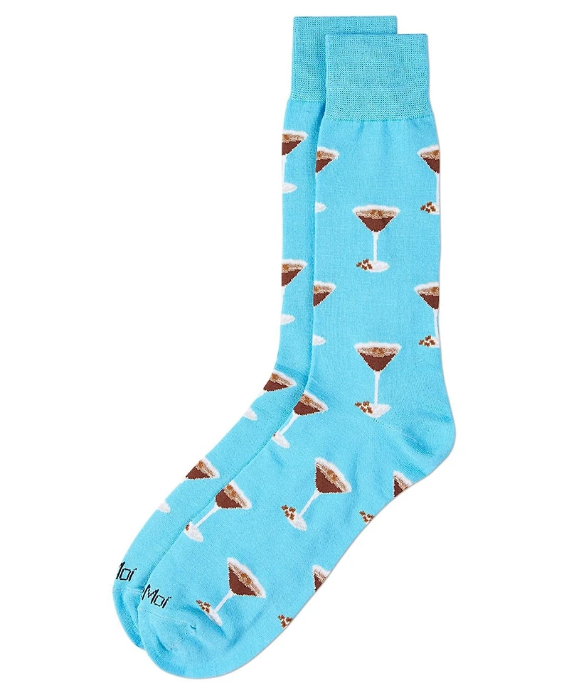 MeMoi Men's Espresso Martini Crew Socks