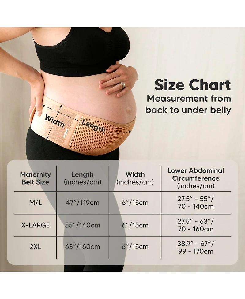 KeaBabies Maternity Belly Band for Pregnancy, Soft & Breathable Pregnancy Support Belt