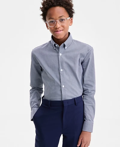 B By Brooks Brothers Big Boys Classic Button Front Shirt