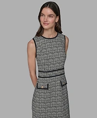 Karl Lagerfeld Paris Women's Textured Jacquard A-Line Dress