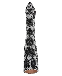 Betsey Johnson Women's Maxxine Floral Sequin Embellished Knee Boots