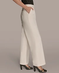 Donna Karan New York Women's Pleated Wide Leg Pants
