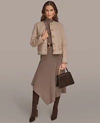 Donna Karan New York Women's Long Sleeve Boxy Coat
