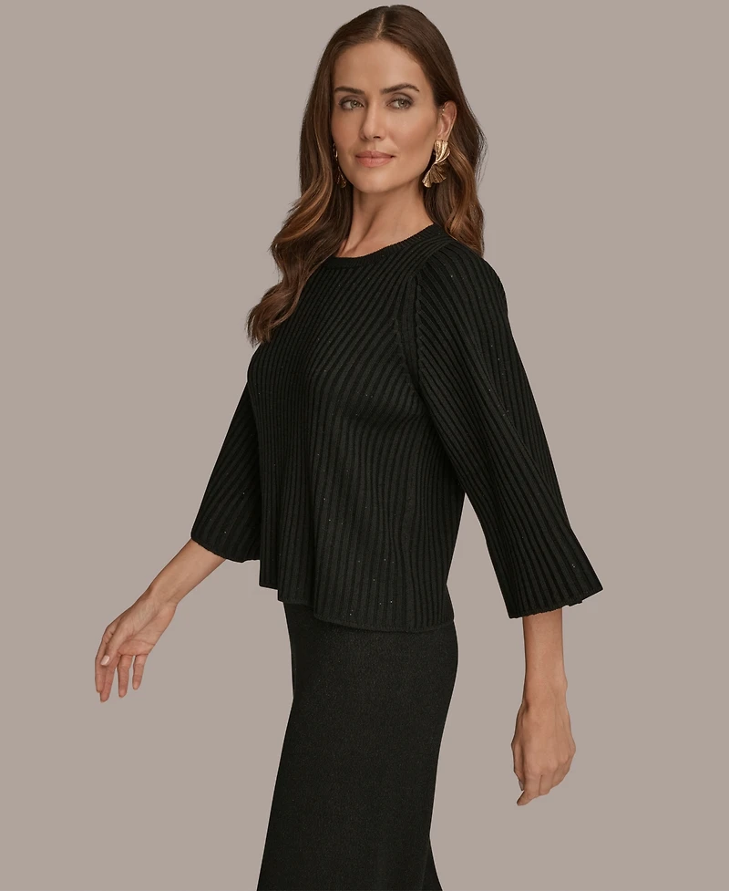 Donna Karan New York Women's Micro Sequin Embellished Sweater