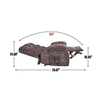 Maison Boucle Oversized Chenille Power Lift Chair with Massage & Heat, Dual Motor Electric Recliner, Infinite Position-Maison