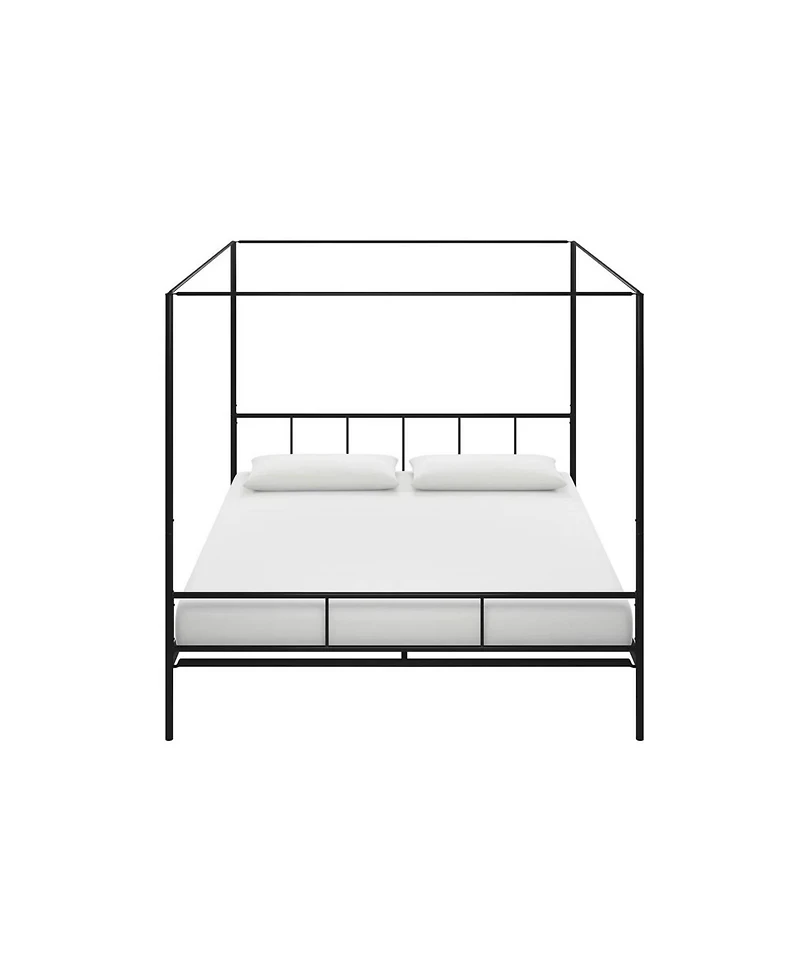 Slickblue Metal Canopy Bed Frame with Headboard and Footboard, Sturdy Stylish Design