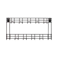 Gardenised Wall Mount Garden Tool Storage Rack Hook On Garage, Garden and Yard, Black