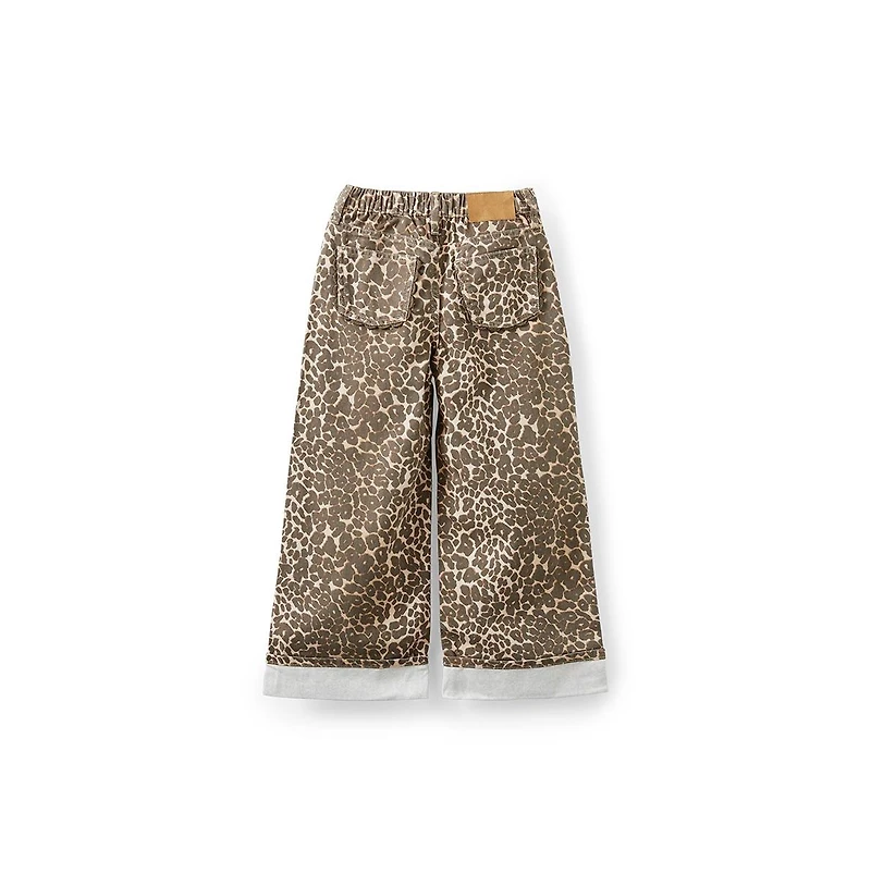 Cotton On Little Girls Embellished Super Wide Denim Jean