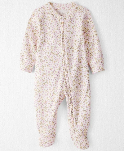 Little Planet by Carter's Baby Girls Organic Sleep and Play Floral Pajamas