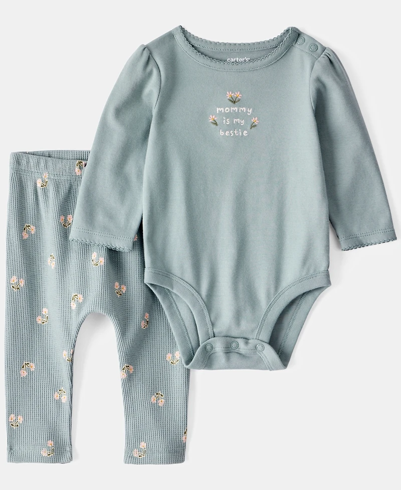 Carter's Baby Girls 2-Piece Bodysuit and Pants Set