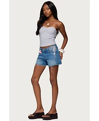 Edikted Women's Veranda Textured Striped Tube Top