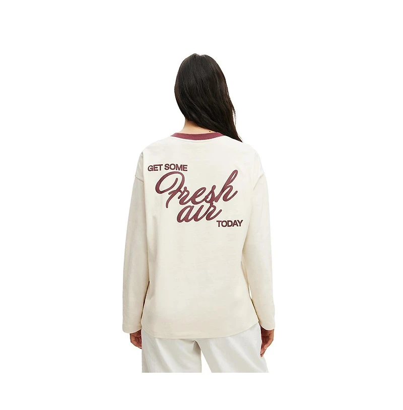 Cotton On Women's Active Long Sleeve Graphic Crew