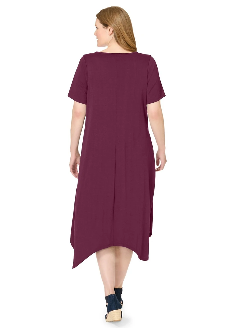Woman Within Plus Drape Hem Dress