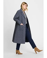 Olsen Wool Blend Herringbone Coat