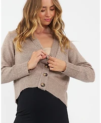 Ripe Maternity Chic Sunday Knit Cardigan Mocha