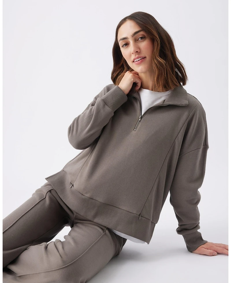 Ripe Maternity Soft Terry Wide Leg Jogger Earth Color