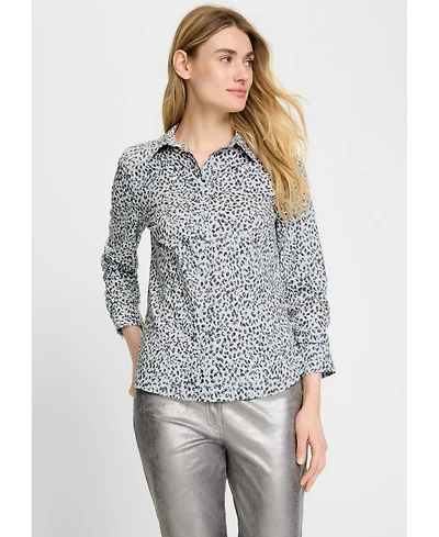 Olsen Women's Minimal Leopard Print Shirt