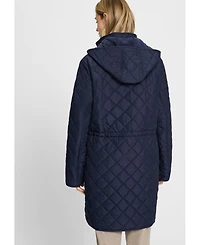 Olsen Women's Longline Quilted Coat