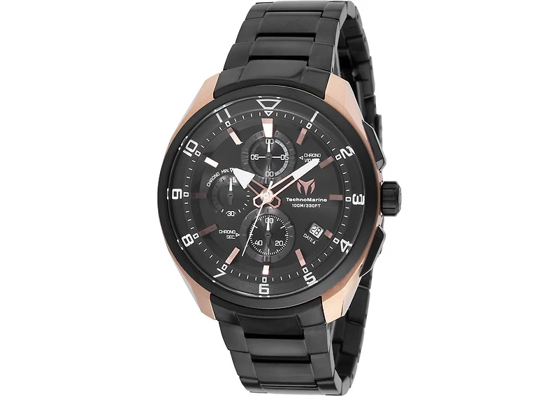 Technomarine Men's Tm-318122 Ocean Quartz Black Dial Watch