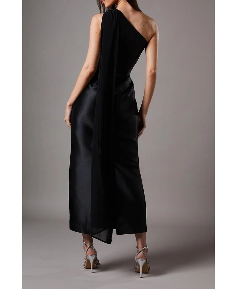 Coast Women's One Shoulder Twill Gown