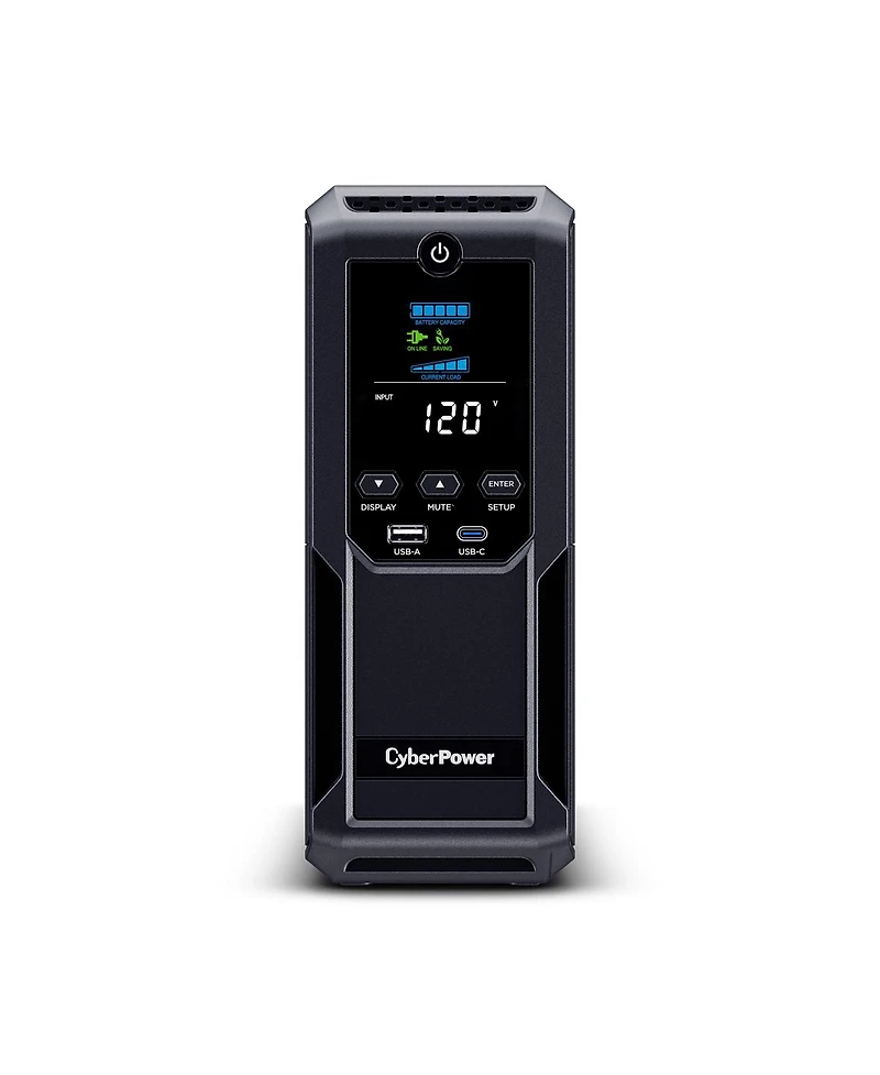 CyberPower BRG1500AVRLCD2 1500VA/900W Intelligent LCD Mini-Tower Ups with Remote Management, Nema 5-15P