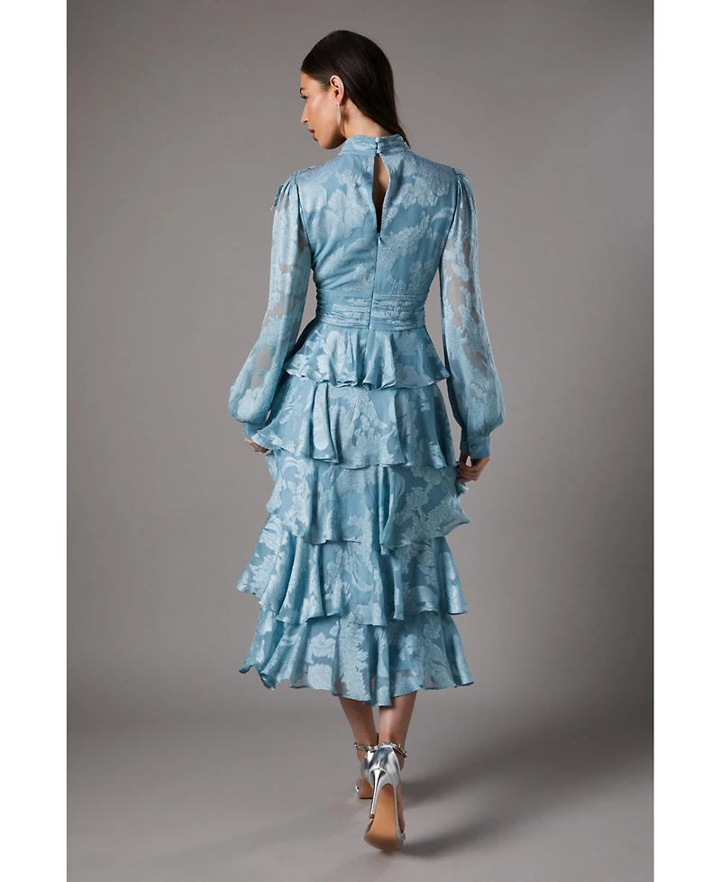 Coast Women's Jacquard Tiered Maxi Dress