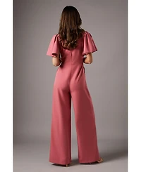 Coast Flutter Sleeve Plunge Jumpsuit