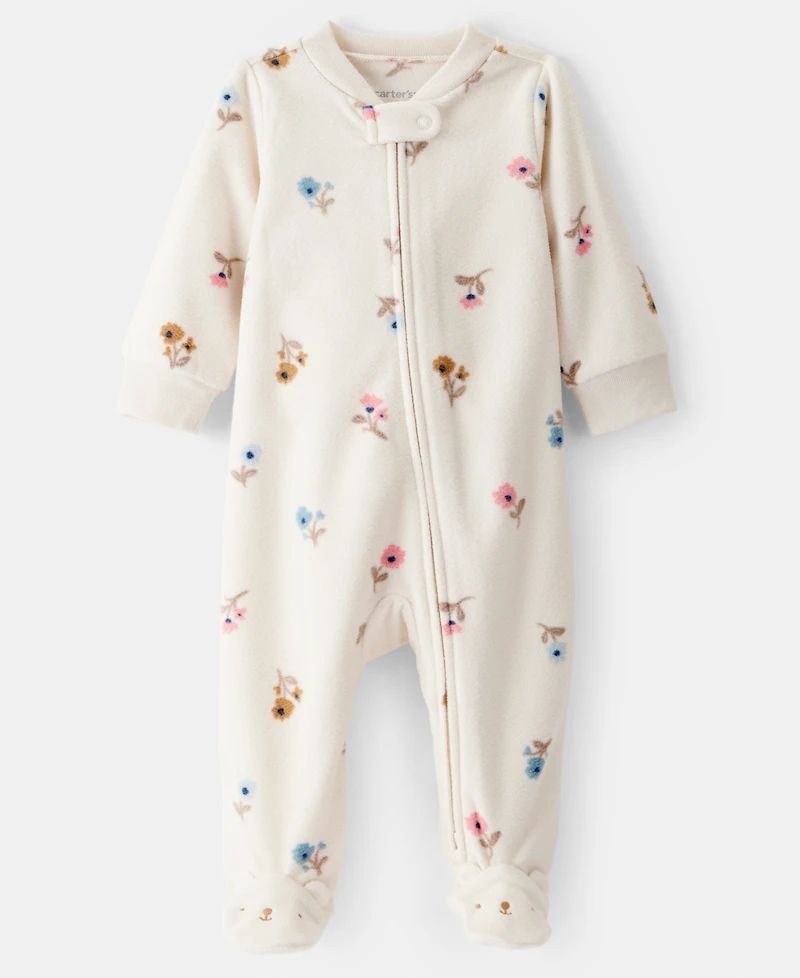 Carter's Baby Girls 2-Way Zip Sleep and Play Coverall