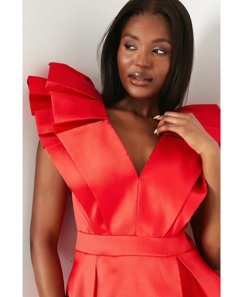 Coast Women's Frill Sleeve V Neck Midi Dress