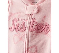 Carter's Baby Girls Bow Print Zip-Up Sleep and Play Coverall