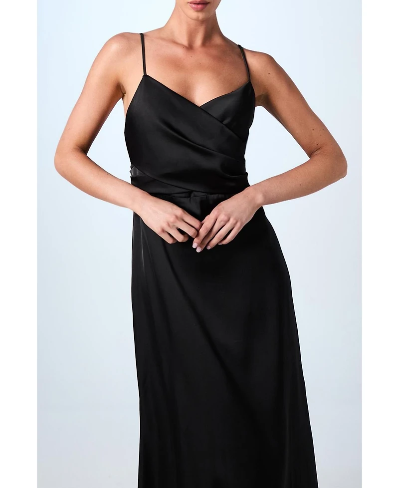Coast Women's Wrap Waist Satin Cami Bridesmaids Dress