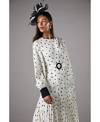 Coast Long Sleeve Pleated Midi Dress