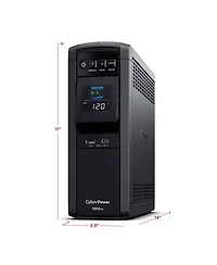 CyberPower Pfc Sinewave Computer Battery Backup, 1500VA 1000W Ups, 12 Outlets