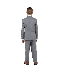 Perry Ellis Big Boys 5 Piece Sharkskin Suit,Vest,Pants,Shirt and Tie Set