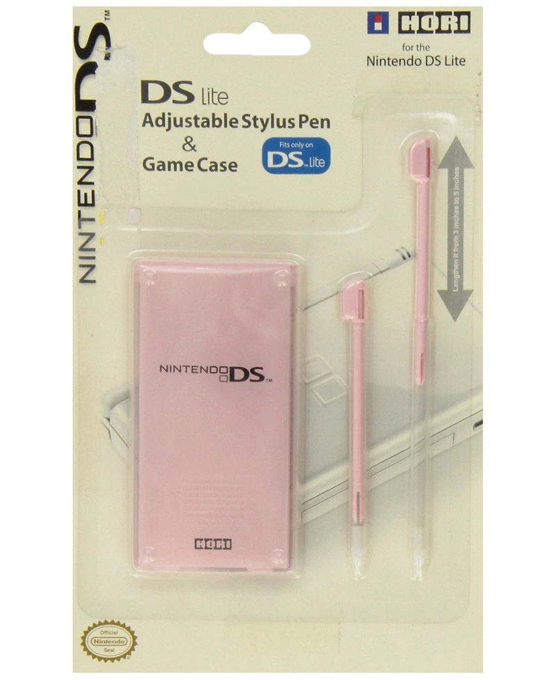Hori Ds Lite Adjustable Stylus Pen & Game Case Hori- Colors varies