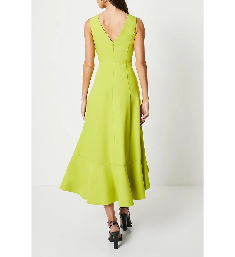 Coast Crepe Ruffle Dress With Low Back
