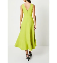Coast Crepe Ruffle Dress With Low Back