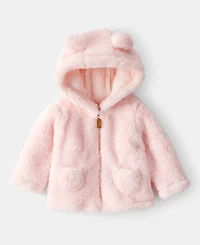 Carter's Baby Girls Zip-Up Sherpa Hoodie