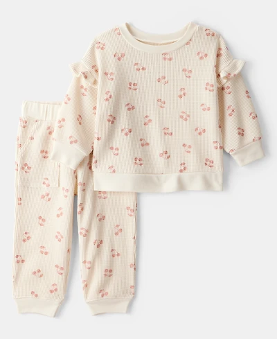 Carter's Baby Girls 2-Piece Long Sleeves T-Shirt and Pants Set