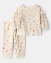 Carter's Baby Girls 2-Piece Long Sleeves T-Shirt and Pants Set