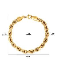 Lucky Brand Mens Gold-Tone Rope Chain Bracelet