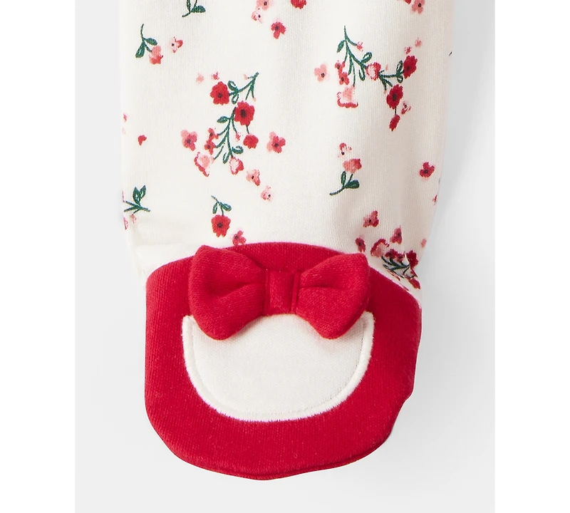Carter's Baby Girls Floral Zip-Up Sleep and Play Coverall