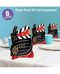 Big Dot of Happiness Freestanding 3D Red Carpet Centerpiece Table Decorations